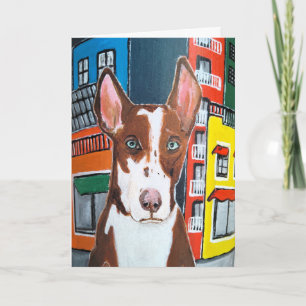 Podenco in de stad schilderij van Alfred Fox Kaart