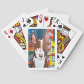 Podenco in de stad schilderij van Alfred Fox Pokerkaarten (Achterkant)