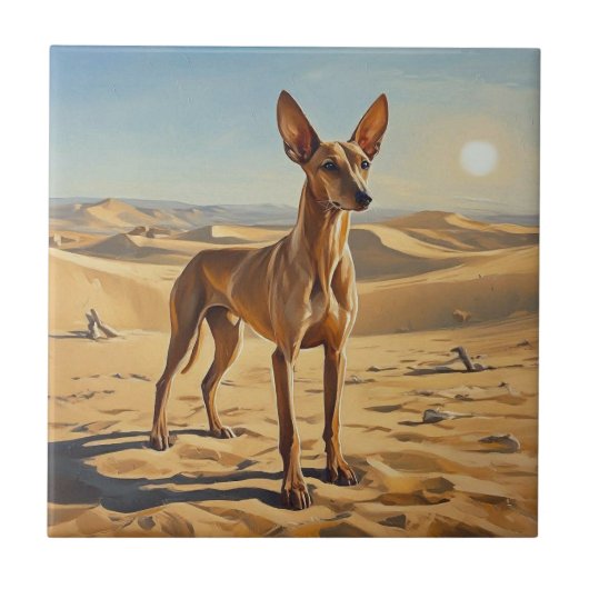 Podenco van de Pharao Tegeltje (Voorkant)