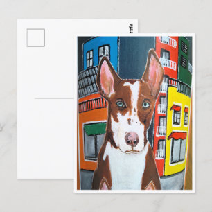 Podenco's in de stad schilderij van Alfred Fox Briefkaart