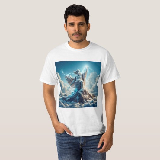 Poder y Majestad: Zeus, el Dios del Trueno T-shirt (Voorkant volledig)