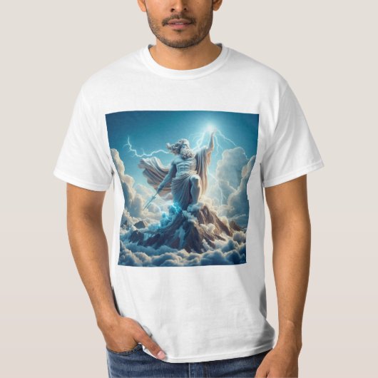 Poder y Majestad: Zeus, el Dios del Trueno T-shirt (Voorkant)