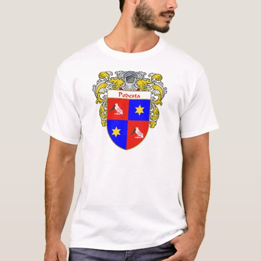 Podesta Coat of Arms (Beheerd) T-shirt (Voorkant)