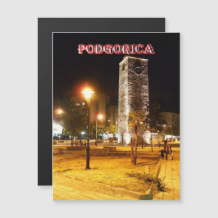 Podgorica - Montenegro - De klok 's nachts