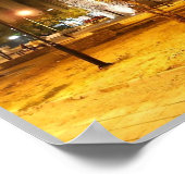 Podgorica - Montenegro - De klok 's nachts Poster (Hoek)