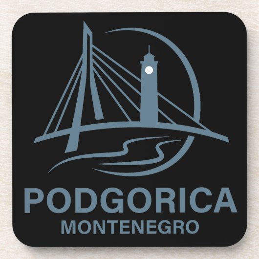Podgorica Montenegro Europa Bier Onderzetter (Voorkant)