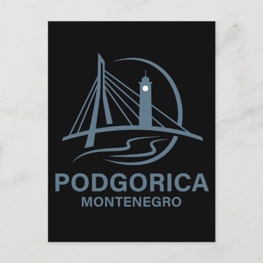 Podgorica Montenegro Europa Briefkaart (Voorkant)