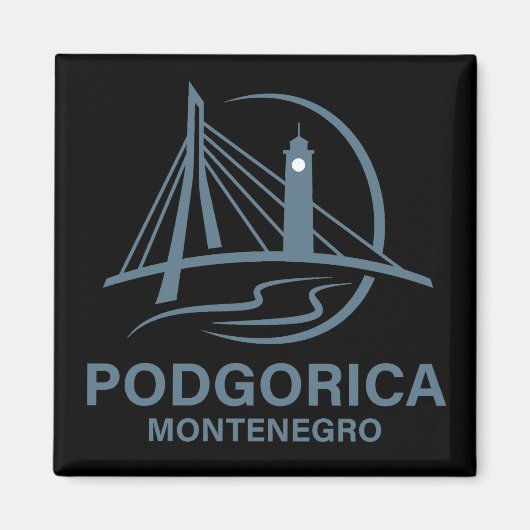 Podgorica Montenegro Europa Magneet (Voorkant)
