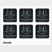Podgorica Montenegro Europa Vierkante Sticker (Vel)