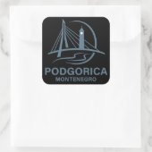 Podgorica Montenegro Europa Vierkante Sticker (Tas)