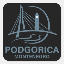 Podgorica Montenegro Europe Vierkante Sticker