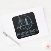Podgorica Montenegro Europe Vierkante Sticker (Envelop)