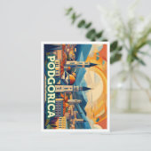 Podgorica Montenegro Reis artistiek kleurrijk Briefkaart (Staand voorkant)