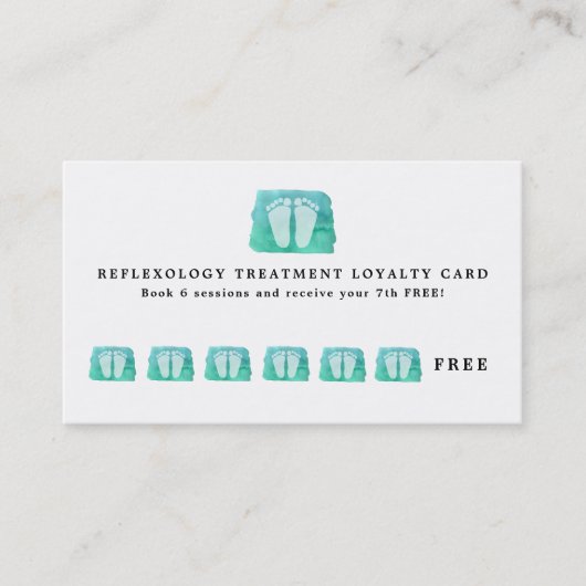 Podiatrie visitekaartje relexology loyalty card (Voorkant)