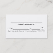 Podiatrist / Appointkaart Afsprakenkaartje (Achterkant)