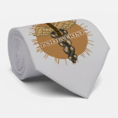 Podiatrist Caduceus aangepaste naam Stropdas (Opgerold)