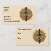Podiatrist Caduceus Afsprakenkaartje (Voorkant / Achterkant)
