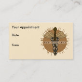 Podiatrist Caduceus Afsprakenkaartje (Achterkant)