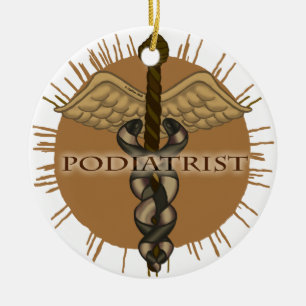 Podiatrist Caduceus Keramisch Ornament