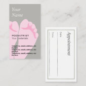 Podiatrist Chiropodist Appointment Visitekaartjes Afsprakenkaartje (Voorkant / Achterkant)