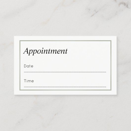 Podiatrist Chiropodist Appointment Visitekaartjes Afsprakenkaartje (Achterkant)