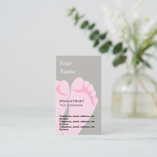 Podiatrist Chiropodist Price Visitekaartjes (Staand voorkant)
