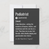 Podiatrist-definitie Bedankkaart (Voorkant)