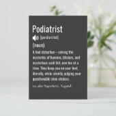 Podiatrist-definitie Bedankkaart (Staand voorkant)