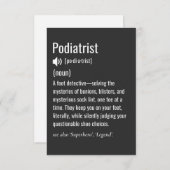 Podiatrist-definitie Bedankkaart (Voorkant / Achterkant)
