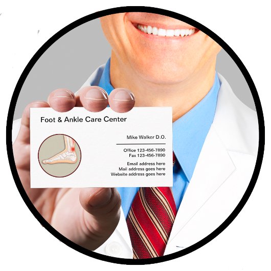 Podiatrist Foot and Ankle Care Medical Visitekaartje