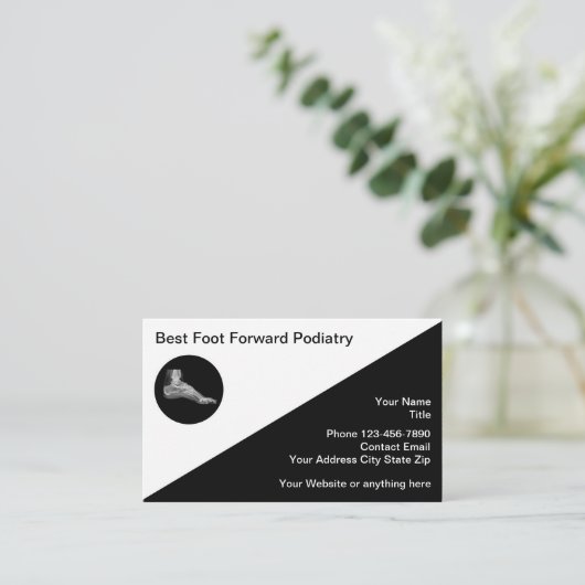 Podiatrist Foot Doctor Logo Visitekaartjes (Staand voorkant)
