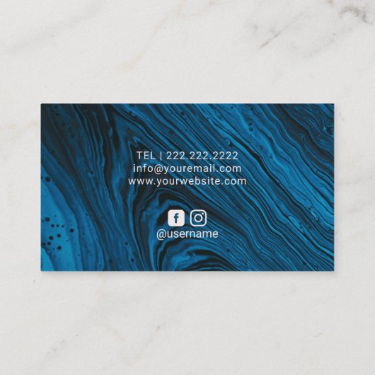 Podiatrist Foot Health Practitioner Abstract blauw Visitekaartje (Achterkant)