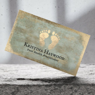 Podiatrist Foot Health Practitioner  Gold Visitekaartje