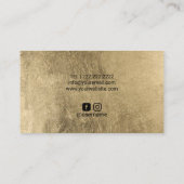 Podiatrist Foot Health Practitioner  Gold Visitekaartje (Achterkant)