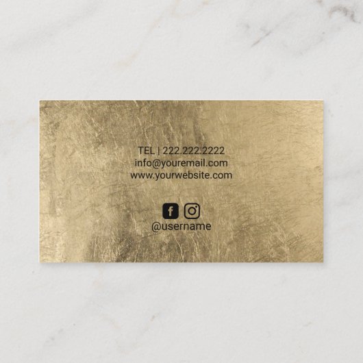 Podiatrist Foot Health Practitioner  Gold Visitekaartje (Achterkant)