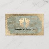 Podiatrist Foot Health Practitioner  Gold Visitekaartje (Voorkant)