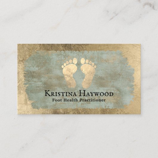 Podiatrist Foot Health Practitioner  Gold Visitekaartje (Voorkant)