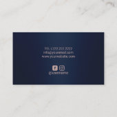 Podiatrist Foot Health Practitioner Navy Blue Visitekaartje (Achterkant)