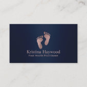 Podiatrist Foot Health Practitioner Navy Blue Visitekaartje (Voorkant)
