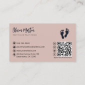 Podiatrist Foot Health Practitioner QR Visitekaartje (Achterkant)