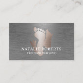 Podiatrist Foot Massage Therapy pensed Metal Visitekaartje (Voorkant)