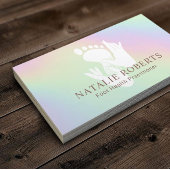 Podiatrist Foot Massage Therapy Spa Holographic Visitekaartje