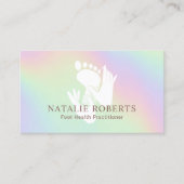 Podiatrist Foot Massage Therapy Spa Holographic Visitekaartje (Voorkant)