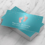 Podiatrist Foot Massage Turquoise & Roos Gold Visitekaartje<br><div class="desc">Podiatrist Foot Massage Turquoise & Roos Gold Visitekaartjes.</div>