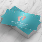 Podiatrist Foot Massage Turquoise & Roos Gold Visitekaartje