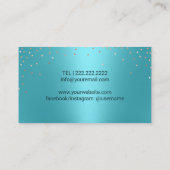 Podiatrist Foot Massage Turquoise & Roos Gold Visitekaartje (Achterkant)