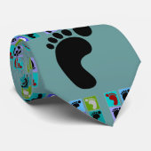 Podiatrist Gifts Pop art Design 2 Feet Stropdas (Opgerold)