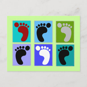 Podiatrist Gifts Popart Design of Feet Briefkaart