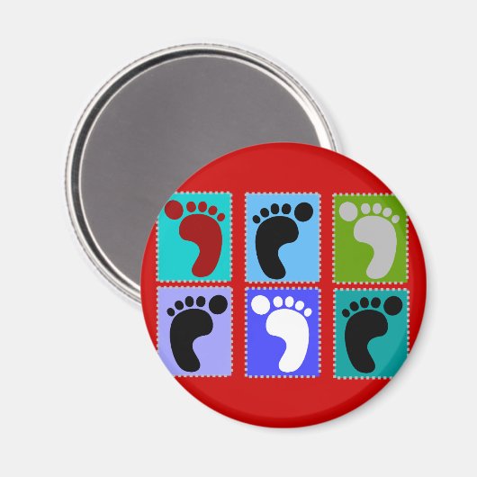 Podiatrist Gifts Popart Design of Feet Magneet (Voorkant / Achterkant)