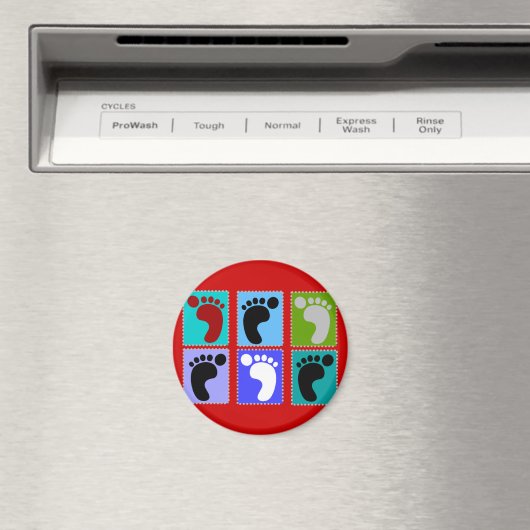 Podiatrist Gifts Popart Design of Feet Magneet (Insitu (Vaatwasser))